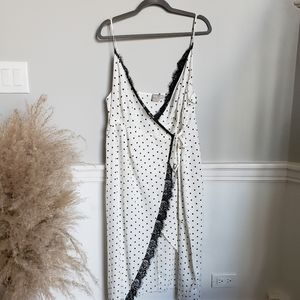 ASOS maternity polka dot wrap dress